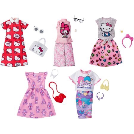 Barbie Hello Kitty Fashion Packs | Dollsville, USA
